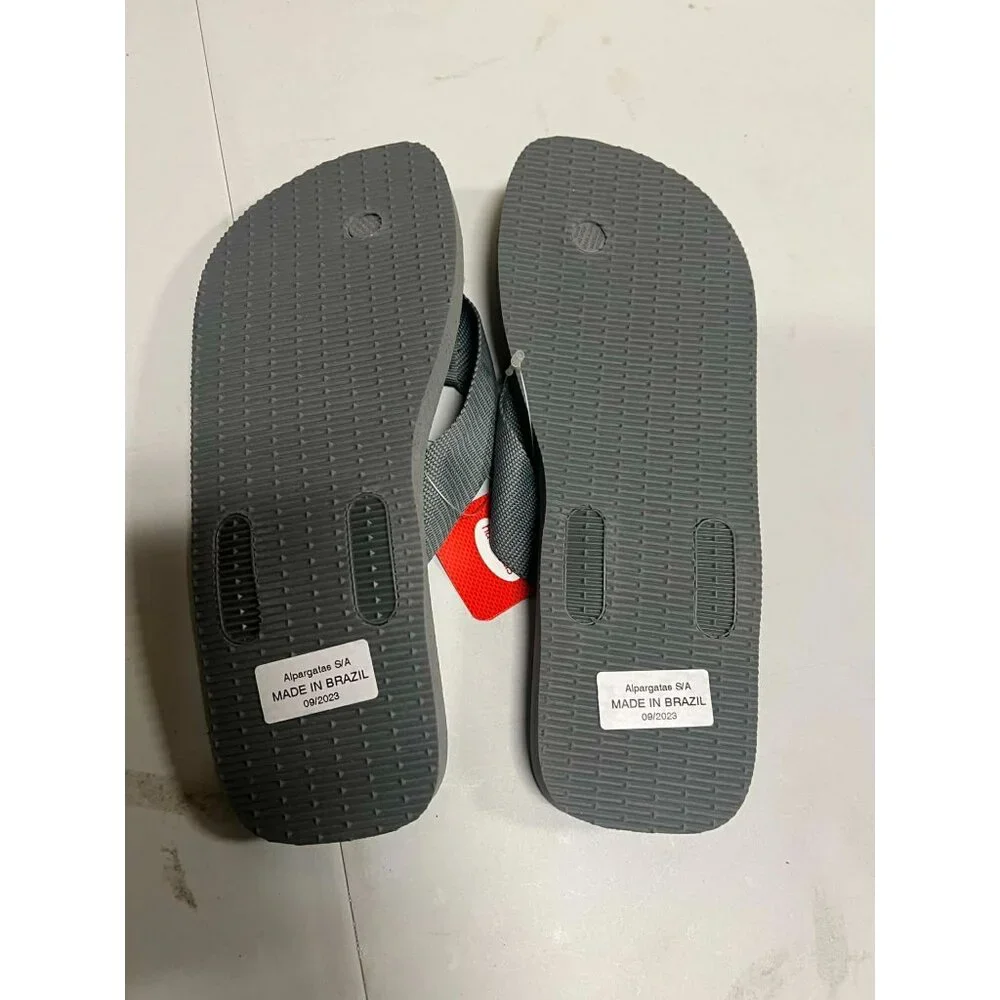 Havaianas Men's Unisex Urban Basic Flip Flops Steel Grey 10